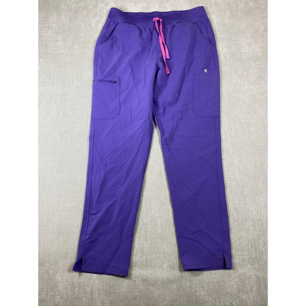 FIGS Technical Collection HW Yola Pants Womens XL Tall Purple Scrub Medical